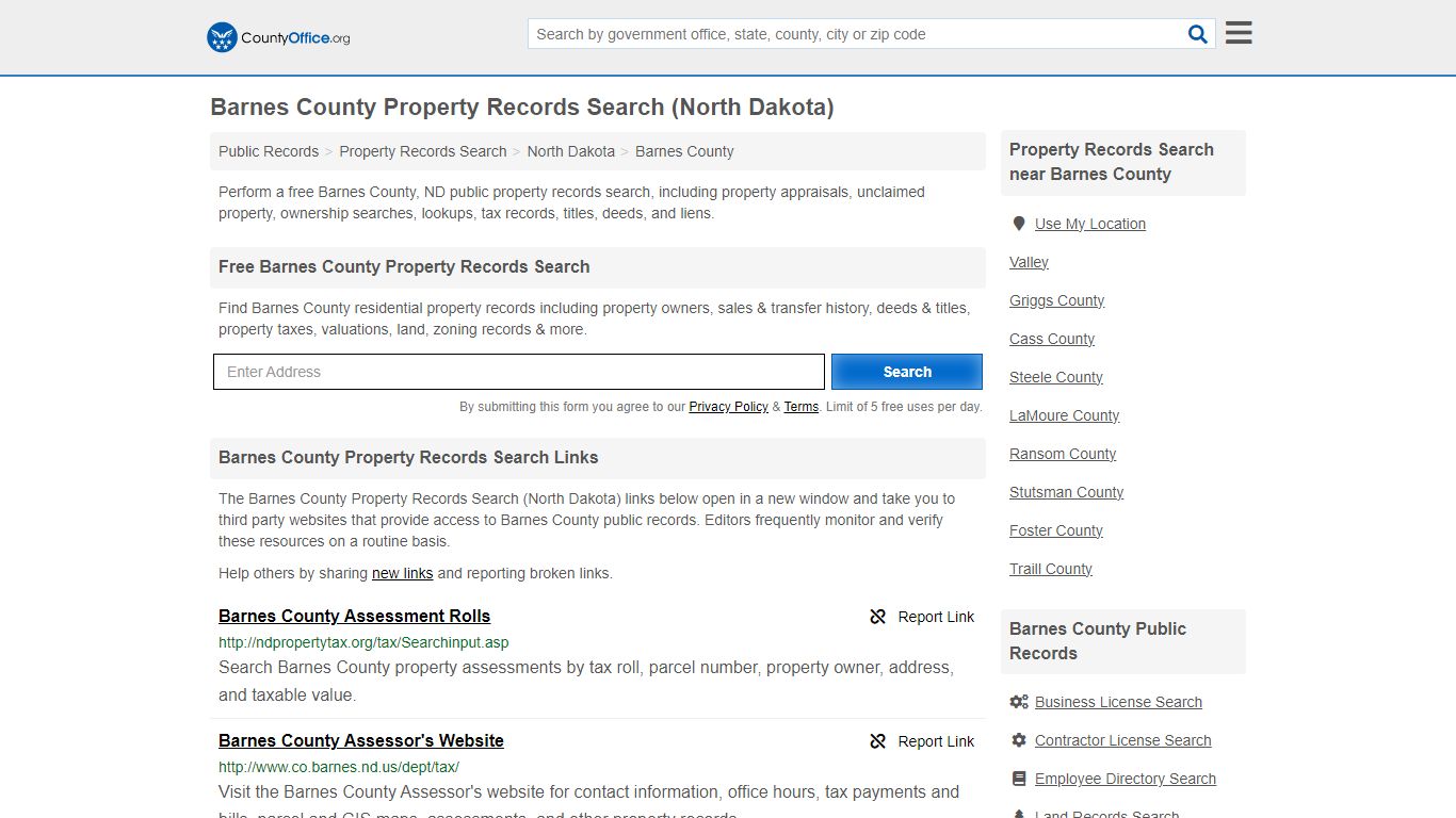 Barnes County Property Records Search (North Dakota) - County Office
